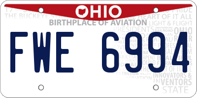 OH license plate FWE6994