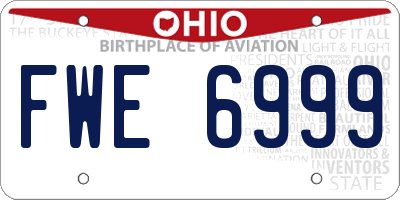 OH license plate FWE6999