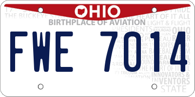 OH license plate FWE7014