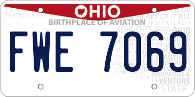 OH license plate FWE7069