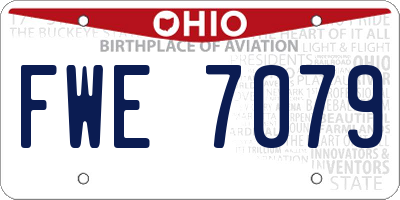 OH license plate FWE7079