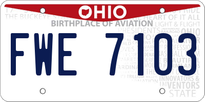 OH license plate FWE7103