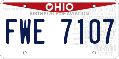 OH license plate FWE7107