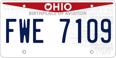 OH license plate FWE7109