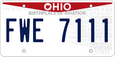 OH license plate FWE7111