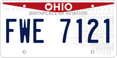 OH license plate FWE7121