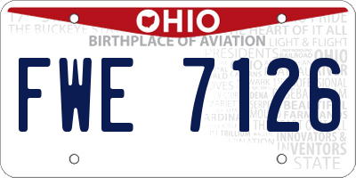 OH license plate FWE7126