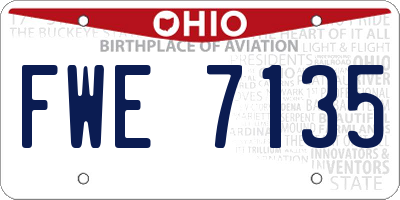 OH license plate FWE7135