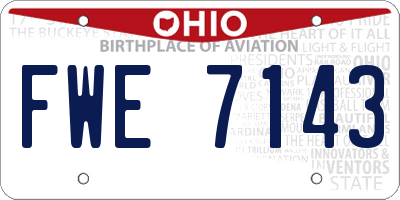 OH license plate FWE7143