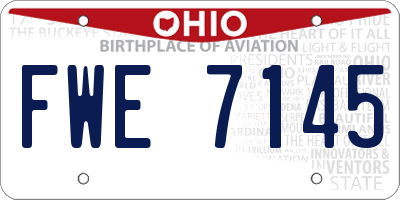 OH license plate FWE7145