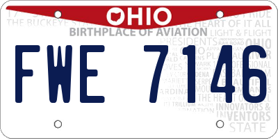 OH license plate FWE7146