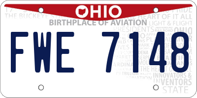 OH license plate FWE7148