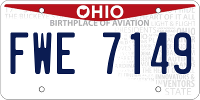 OH license plate FWE7149
