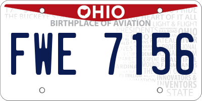 OH license plate FWE7156