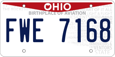 OH license plate FWE7168