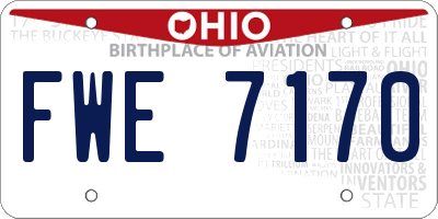OH license plate FWE7170