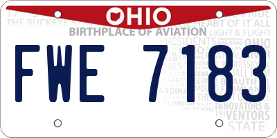 OH license plate FWE7183