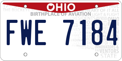 OH license plate FWE7184