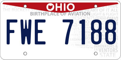OH license plate FWE7188