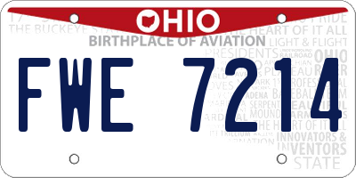 OH license plate FWE7214