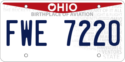 OH license plate FWE7220