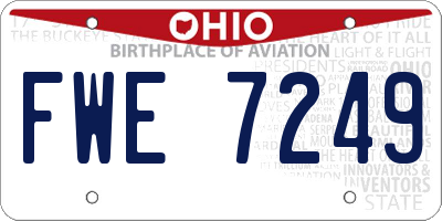 OH license plate FWE7249
