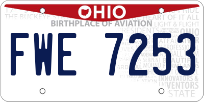 OH license plate FWE7253