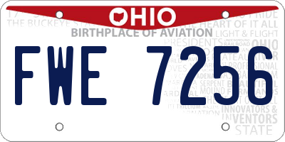 OH license plate FWE7256