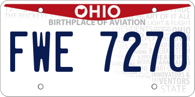 OH license plate FWE7270