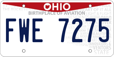 OH license plate FWE7275
