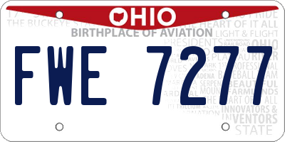 OH license plate FWE7277