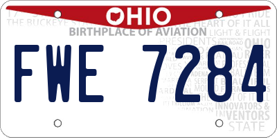 OH license plate FWE7284