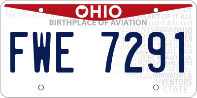 OH license plate FWE7291