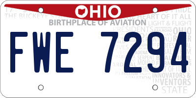OH license plate FWE7294