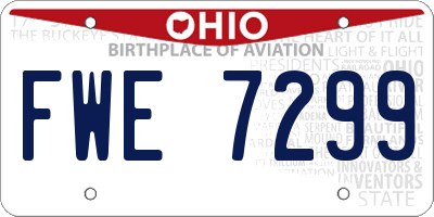 OH license plate FWE7299