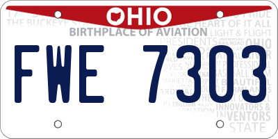 OH license plate FWE7303