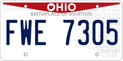 OH license plate FWE7305