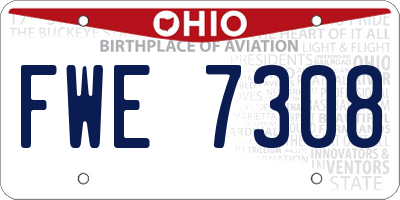 OH license plate FWE7308