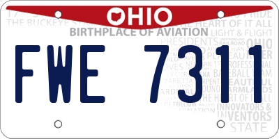 OH license plate FWE7311