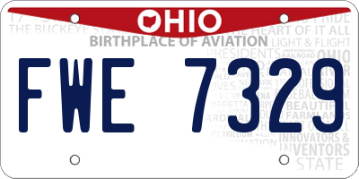 OH license plate FWE7329
