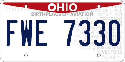 OH license plate FWE7330