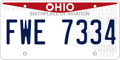 OH license plate FWE7334
