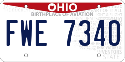OH license plate FWE7340