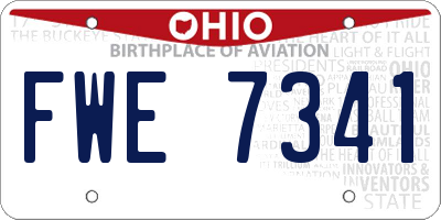 OH license plate FWE7341