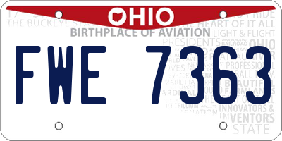 OH license plate FWE7363