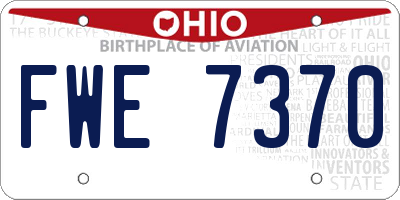 OH license plate FWE7370