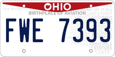 OH license plate FWE7393