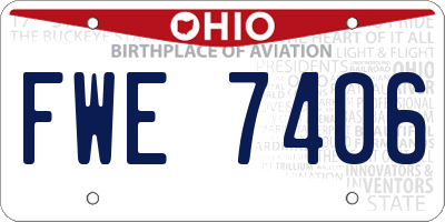 OH license plate FWE7406