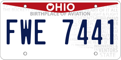 OH license plate FWE7441