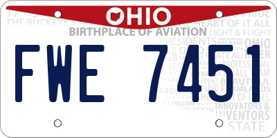 OH license plate FWE7451